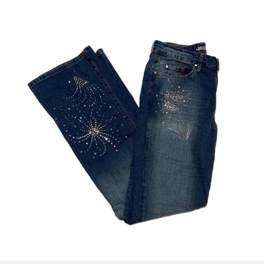 Y2K vintage firework bedazzled jeans size 8